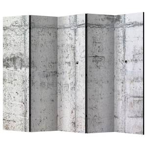 Paravent Concrete Wall Vlies - Grau - 5-teilig