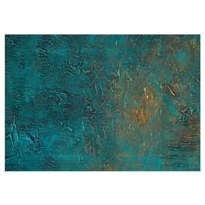 Papier peint en intissé Azure Mirror Intissé - Turquoise - 150 x 105 cm