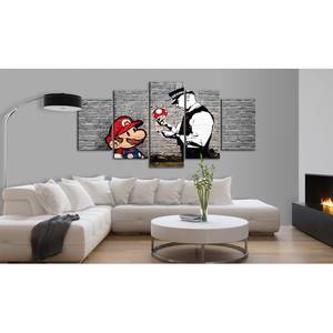 Tableau déco Super Mario Mushroom Cop Toile - Multicolore - 100 x 50 cm