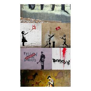 Vlies Fototapete Banksy a Collage Vlies - Mehrfarbig - 50 x 1000 cm