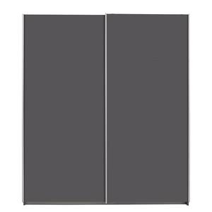 Armoire à portes coulissantes Caracas I Gris métallisé - Largeur : 226 cm - Classic - Sans portes miroir