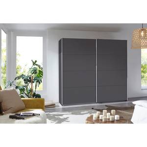 Armoire à portes coulissantes Caracas I Gris métallisé - Largeur : 226 cm - Premium - Sans portes miroir