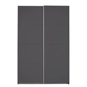 Armoire à portes coulissantes Caracas I Gris métallisé - Largeur : 136 cm - Classic - Sans portes miroir