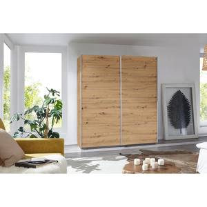 Armoire à portes coulissantes Caracas I Imitation chêne Artisan - Largeur : 181 cm - Premium - Sans portes miroir