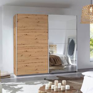 Armoire à portes coulissantes Caracas I Imitation chêne Artisan - Largeur : 181 cm - Premium - 1 miroir