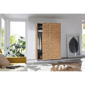 Schwebetürenschrank Caracas I Eiche Artisan Dekor - Breite: 136 cm - Classic - Ohne Spiegeltür/-en