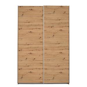 Schwebetürenschrank Caracas I Eiche Artisan Dekor - Breite: 136 cm - Classic - Ohne Spiegeltür/-en