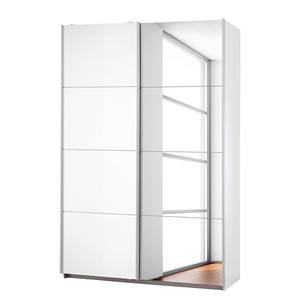 Armoire à portes coulissantes Caracas I Blanc alpin - Largeur : 136 cm - Classic - 1 miroir