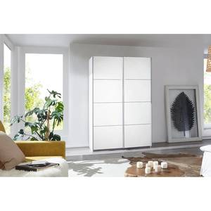 Armoire à portes coulissantes Caracas I Blanc alpin - Largeur : 136 cm - Basic - Sans portes miroir