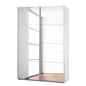 Schwebetürenschrank Caracas I Alpinweiß - Breite: 136 cm - Classic - 2 Spiegeltüren