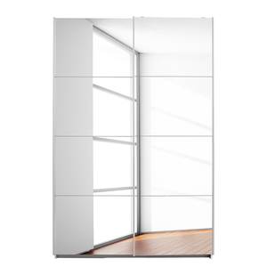 Schwebetürenschrank Caracas I Alpinweiß - Breite: 136 cm - Classic - 2 Spiegeltüren