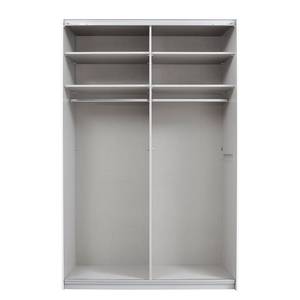 Schwebetürenschrank Caracas I Alpinweiß - Breite: 136 cm - Classic - 2 Spiegeltüren