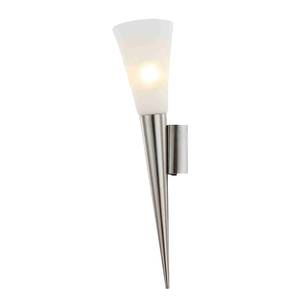 LED-wandlamp Raduz I melkglas/nikkel - 1 lichtbron
