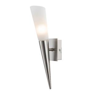 LED-wandlamp Riverpool I melkglas/nikkel - 1 lichtbron
