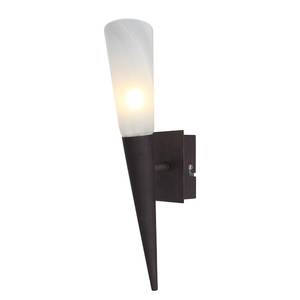 LED-wandlamp Riverpool II melkglas/nikkel - 1 lichtbron