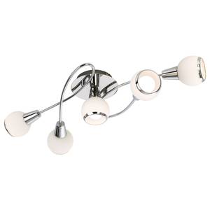 LED-Deckenleuchte Loris Milchglas / Nickel - 5-flammig