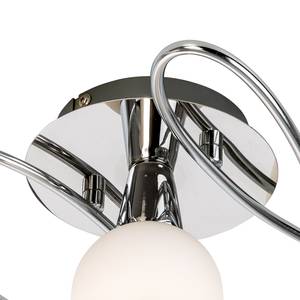 LED-plafondlamp Loris melkglas/nikkel - 5 lichtbronnen
