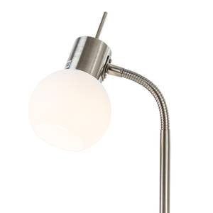 LED-tafellamp Loxy melkglas/nikkel - 1 lichtbron
