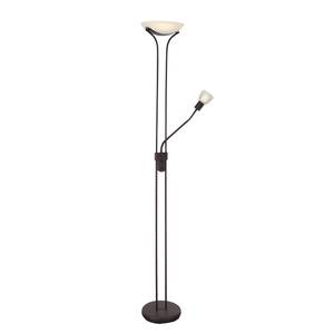 Lampadaire Maro III Verre dépoli / Nickel - 2 ampoules