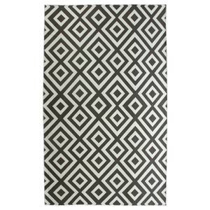 In-/Outdoorteppich Saal Kunstfaser - Elfenbein / Grau - 80 x 150 cm
