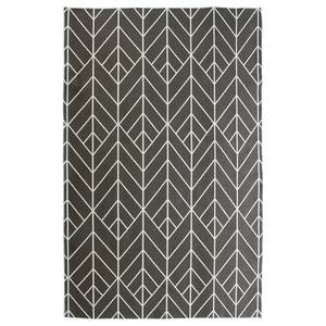 Tapis intérieur / extérieur M2K Fibres synthétiques - Ivoire / Gris - 80 x 150 cm