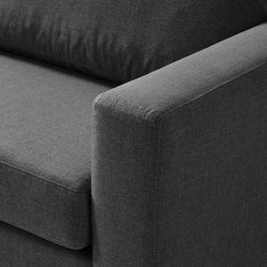 3-Sitzer Sofa COSO Classic Webstoff - Webstoff Milan: Anthrazit - Buche