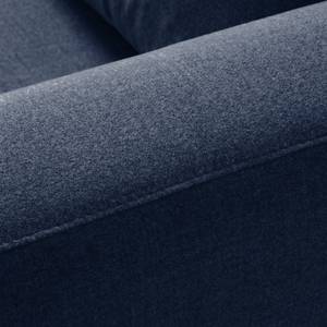 2,5-Sitzer Sofa COSO Classic Webstoff - Webstoff Milan: Dunkelblau - Walnuss