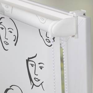 Klemmfix Verdunklungsrollo Faces Polyester - Schwarz - 45 x 150 cm