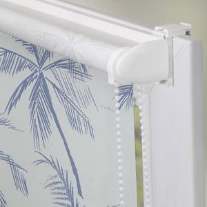 Klemmfix rolgordijn Blueprint Palms polyester - blauw - 60 x 150 cm