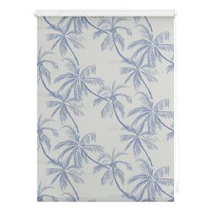 Klemmfix Rollo Blueprint Palms Polyester - Blau - 70 x 150 cm