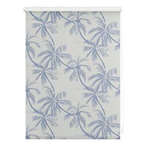 Klemmfix rolgordijn Blueprint Palms polyester - blauw - 80 x 150 cm