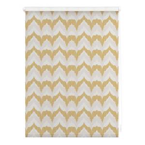 Klemmfix Verdunklungsrollo Boho Zig Zag Polyester - Gelb - 90 x 150 cm