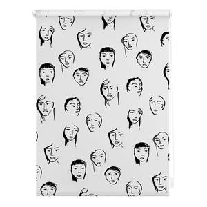 Klemmfix Verdunklungsrollo Faces Polyester - Schwarz - 90 x 150 cm