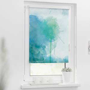 Store occultant sans perçage Aquarelle Polyester - Bleu / Vert - 45 x 150 cm