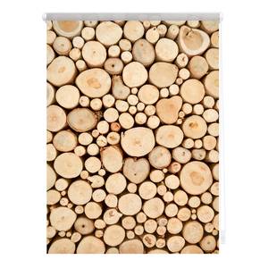 Klemmfix Verdunklungsrollo Holzstapel Polyester - Braun - 60 x 150 cm