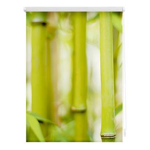 Klemmfix Verdunklungsrollo Bambus Polyester - Grün - 45 x 150 cm