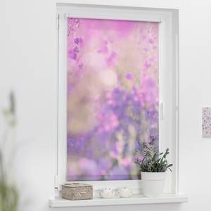 Store occultant sans perçage Fleurs Polyester - Fuchsia / Violet - 60 x 150 cm