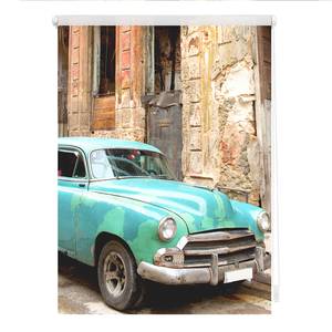 Store occultant sans perçage Cuba Polyester - Turquoise / Marron - 60 x 150 cm