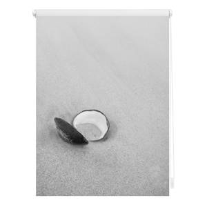 Klemmfix Verdunklungsrollo Muschel Polyester - Schwarz / Weiß - 70 x 150 cm