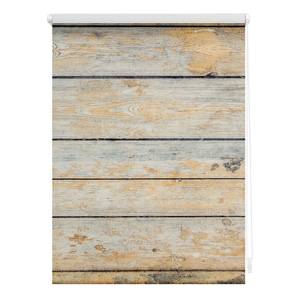 Klemmfix Verduisteringsrolgordijn Plank polyester - bruin - 70 x 150 cm