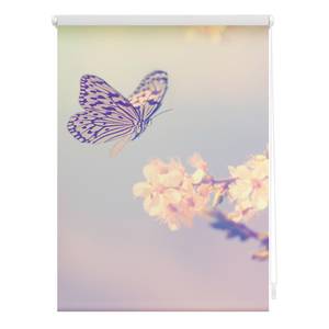 Klemmfix Verdunklungsrollo Schmetterling Polyester - Rosa - 120 x 150 cm