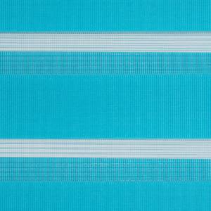 Duo-rolgordijn Klemmfix II polyester - Turquoise - 70 x 150 cm