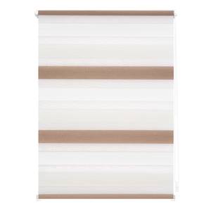 Store enrouleur sans perçage III Polyester - Beige / Blanc - 110 x 150 cm
