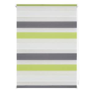 Store enrouleur sans perçage III Polyester - Vert pomme / Gris - 80 x 200 cm