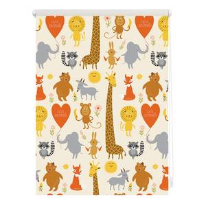 Klemmfix Rollo Cute Animals Polyester - Gelb - 120 x 150 cm