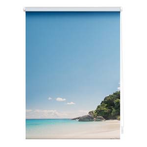 Store enrouleur sans perçage Île Polyester - Bleu - 120 x 150 cm