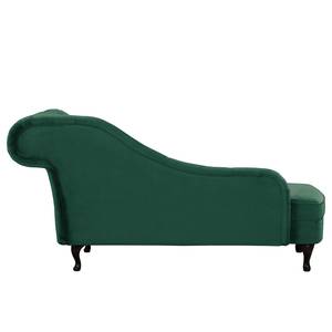 Chaise longue Dale fluweel - Velours Ravi: Antiek groen - Armleuning vooraanzicht rechts