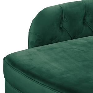 Chaise longue Dale fluweel - Velours Ravi: Antiek groen - Armleuning vooraanzicht rechts