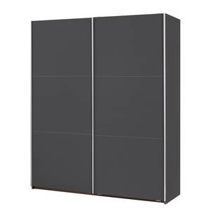 Armoire à portes coulissantes Santiago Gris métallisé - Largeur : 175 cm - Premium - Sans portes miroir