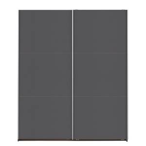 Armoire à portes coulissantes Santiago Gris métallisé - Largeur : 175 cm - Premium - Sans portes miroir